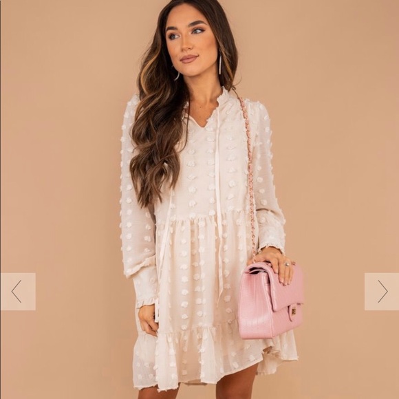 white swiss dot dress